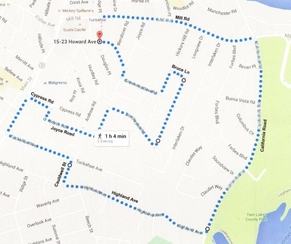 5K race route map